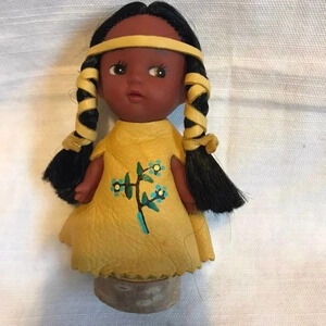 Vintage Rare Little Indian Girl Doll